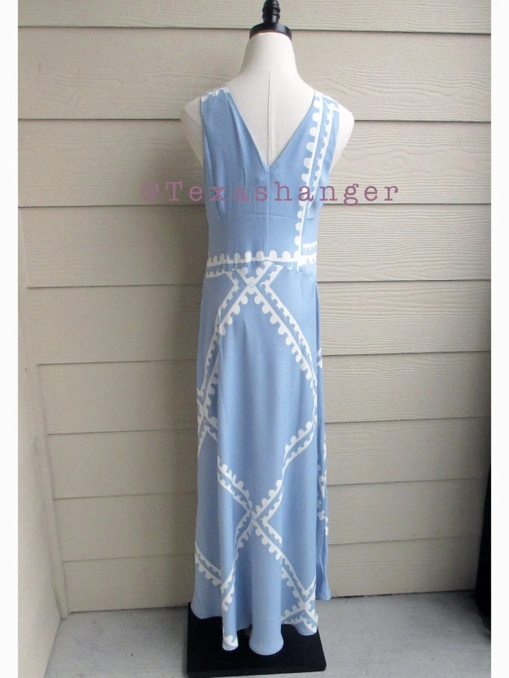 Mon Renn NWT Serape Midi Dress Medium / 10 Blue Postcards - Picture 13 of 13